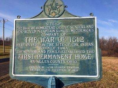 Site of the 86 Acre Homestead of Dye Sunderland Marker. Click for full size. Site of the 86 Acre Homestead of Dye Sunderland Marker image. Click for full size.