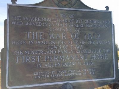 Site of the 86 Acre Homestead of Dye Sunderland Marker. Click for full size. Site of the 86 Acre Homestead of Dye Sunderland Marker image. Click for full size.