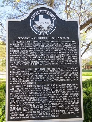Georgia O'Keeffe in Canyon Marker image. Click for full size.