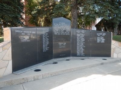Johnson County War Memorial Marker. Click for full size. Johnson County War Memorial Marker image. Click for full size.