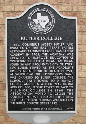 Butler College Marker image. Click for full size.