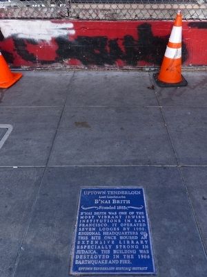 B'nai Brith Marker. Click for full size. B'nai Brith Marker image. Click for full size.