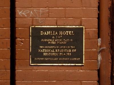 Dahlia Hotel Marker image. Click for full size.
