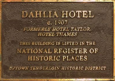 Dahlia Hotel Marker image. Click for full size.
