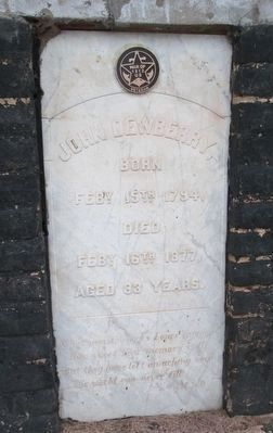 John Dewberry tombstone. Click for full size. John Dewberry tombstone image. Click for full size.