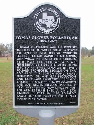 Thomas Glover Pollard, Sr. Marker image. Click for full size.