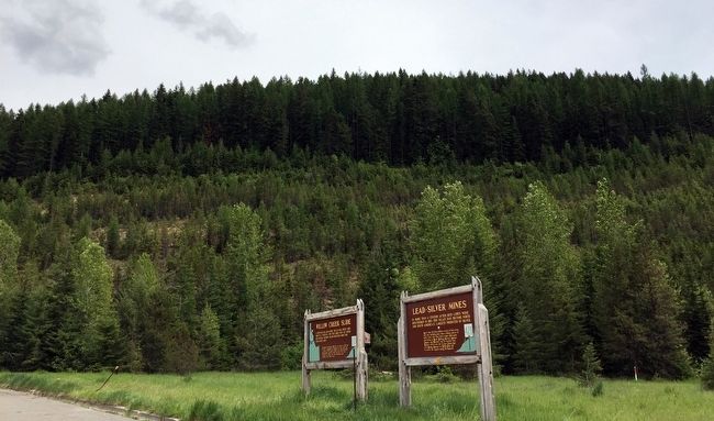 Willow Creek Slide and Lead-Silver Mines Markers image. Click for full size.