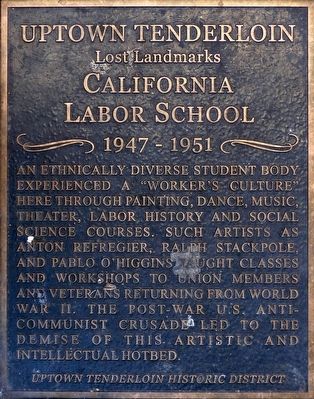 California Labor School Marker image. Click for full size.