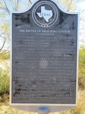 The Battle of Palo Duro Canyon Marker image. Click for full size.