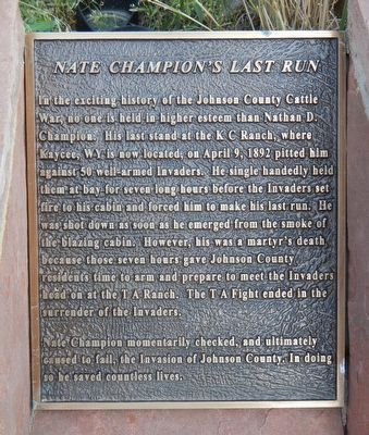 Nate Champion's Last Run Marker image. Click for full size.
