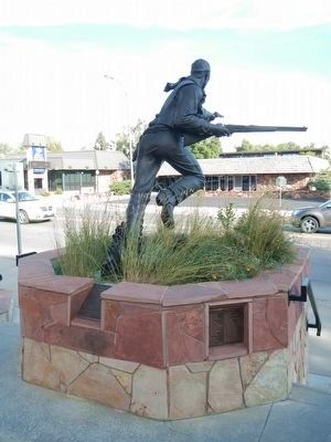 Nate Champion's Last Run Statue and Marker image. Click for full size.