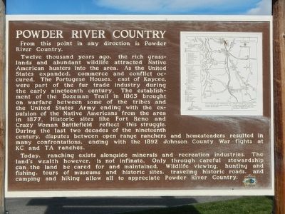 Powder River Country Marker. Click for full size. Powder River Country Marker image. Click for full size.