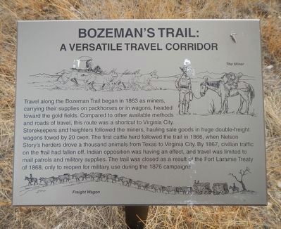 Bozeman's Trail: Marker. Click for full size. Bozeman's Trail: Marker image. Click for full size.