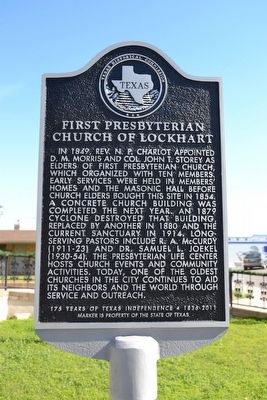 First Presbyterian Church of Lockhart Marker image. Click for full size.