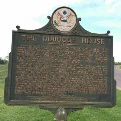 The Dubuque House Marker, Side 1. Click for full size. The Dubuque House Marker, Side 1 image. Click for full size.