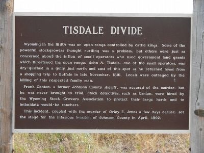Tisdale Divide Marker image. Click for full size.