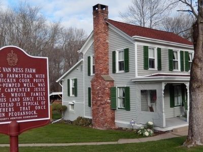 Jesse Van Ness Farm Marker with the Residence on the right image. Click for full size.