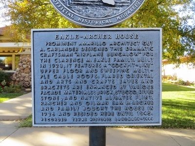 Eakle-Archer House Marker image. Click for full size.