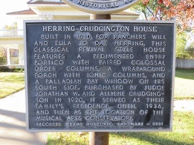 Herring-Crudgington House Marker image. Click for full size.
