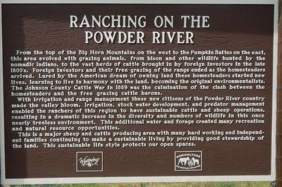 Ranching on the Powder River Marker image. Click for full size.