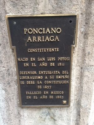 Ponciano Arriaga Marker image. Click for full size.