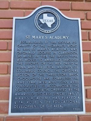 St. Mary's Academy Marker image. Click for full size.