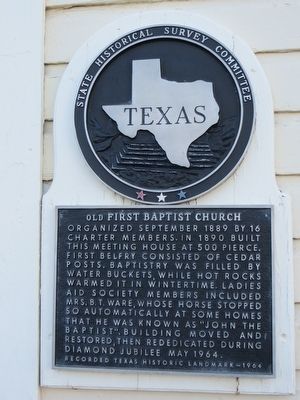 Old First Baptist Church Marker image. Click for full size.