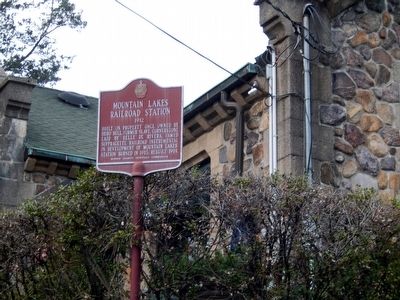 Mountain Lakes Railroad Station Marker image. Click for full size.