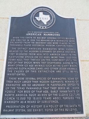 American Mammoths Marker. Click for full size. American Mammoths Marker image. Click for full size.