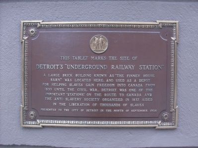 Detroit's "Underground Railway Station" Marker image. Click for full size.