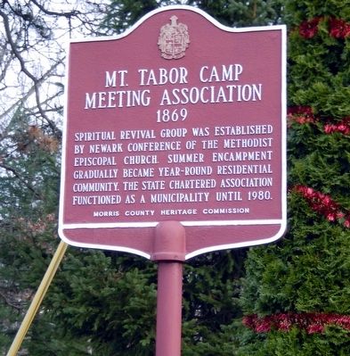 Mt. Tabor Camp Meeting Association Marker. Click for full size. Mt. Tabor Camp Meeting Association Marker image. Click for full size.