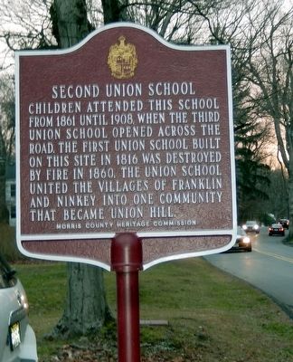 Second Union School Marker. Click for full size. Second Union School Marker image. Click for full size.