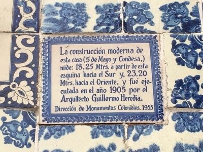 La Casa de los Azulejos Marker image. Click for full size.