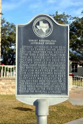 Christ Evangelical Lutheran Church Marker image. Click for full size.