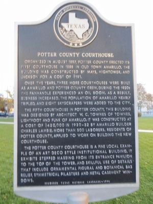 Potter County Courthouse Marker image. Click for full size.