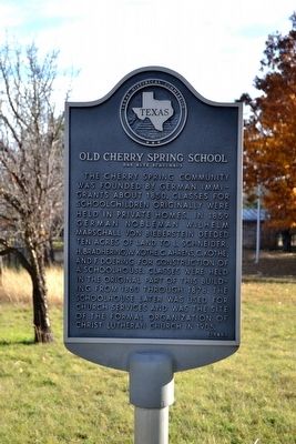 Old Cherry Spring School Marker. Click for full size. Old Cherry Spring School Marker image. Click for full size.