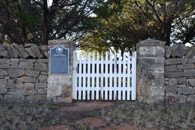 Marker at Entrance to Marschall - Meusebach Cemetery image. Click for full size.