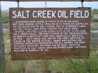 Salt Creek Oil Field Marker. Click for full size. Salt Creek Oil Field Marker image. Click for full size.