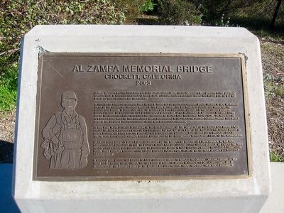 Al Zampa Memorial Bridge Marker. Click for full size. Al Zampa Memorial Bridge Marker image. Click for full size.