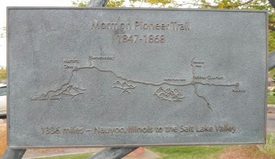 Mormon Pioneer Trail Marker. Click for full size. Mormon Pioneer Trail Marker image. Click for full size.
