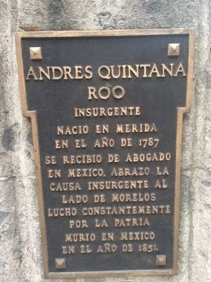 Andrs Quintana Roo Marker image. Click for full size.