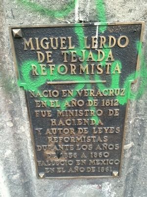 Miguel Lerdo de Tejada Marker image. Click for full size.