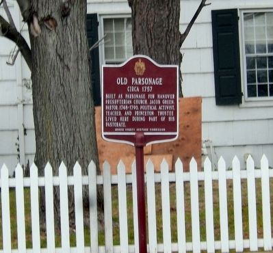 Old Parsonage Marker image. Click for full size.