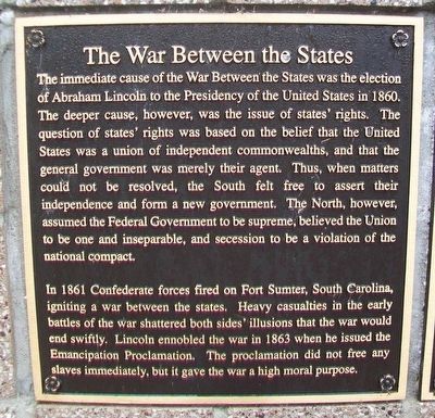 The War Between the States Marker image. Click for full size.