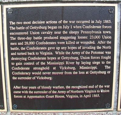 The War Between the States Marker image. Click for full size.