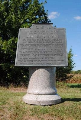 Jones's Brigade Marker. Click for full size. Jones's Brigade Marker image. Click for full size.