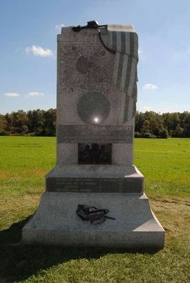 121st Pennsylvania Infantry Monument<br>Tree in Background of Earlier Pictures Has Been Removed image. Click for full size.