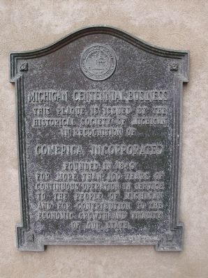 Comerica Incorporated Marker. Click for full size. Comerica Incorporated Marker image. Click for full size.