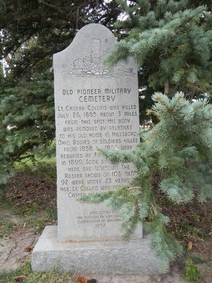 Old Pioneer Military Cemetery Marker. Click for full size. Old Pioneer Military Cemetery Marker image. Click for full size.