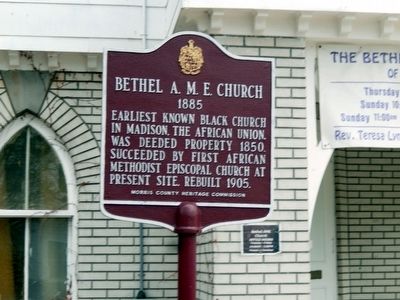 Bethel A.M.E. Church Marker. Click for full size. Bethel A.M.E. Church Marker image. Click for full size.